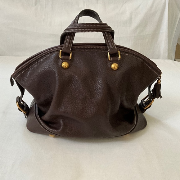 DOLCE & GABBANA Leather Weekender Duffle Satchel Brown - Picture 8 of 16
